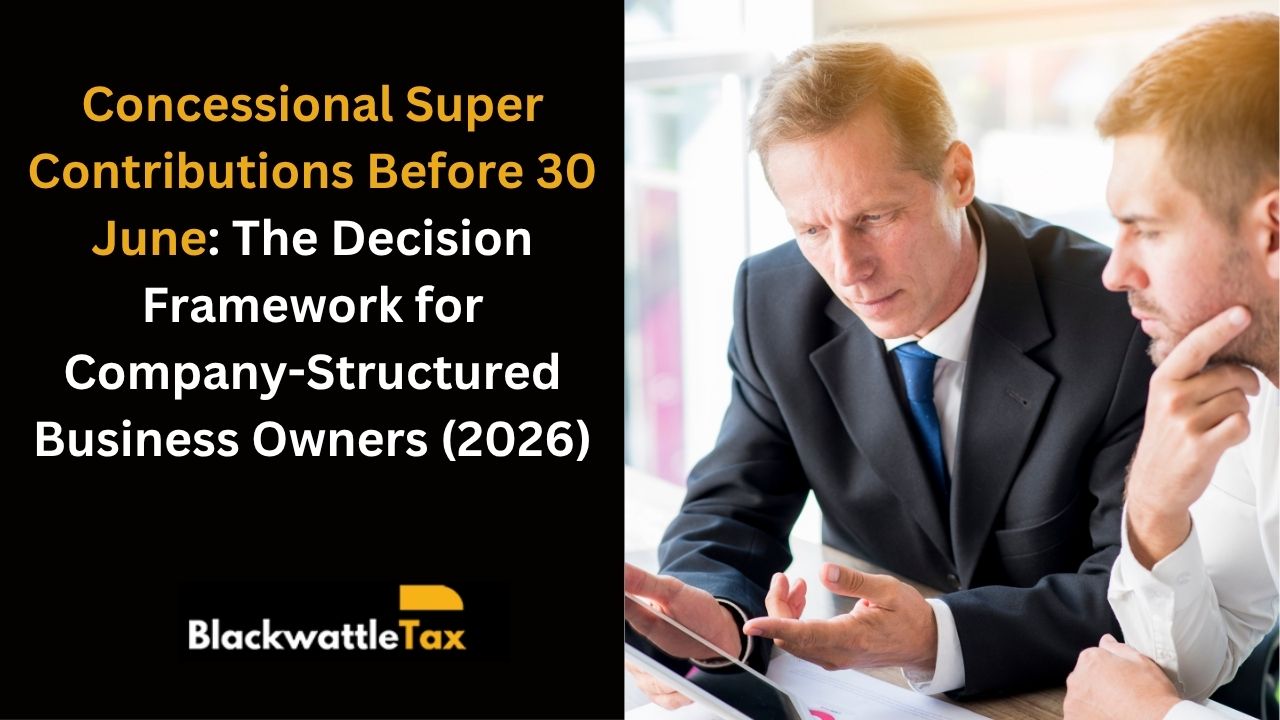 Concessional Super Contributions Before 30 June 2026